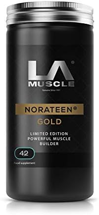 LA Muscle Norateen Gold (42 Tablets- 1 Pack) 100% Natural Extreme Muscle Gain Formula Weight Gain Pills Based Supplement Refined Over 20 Years Ultimate Mass Gain with Zero Oestrogen Build Up