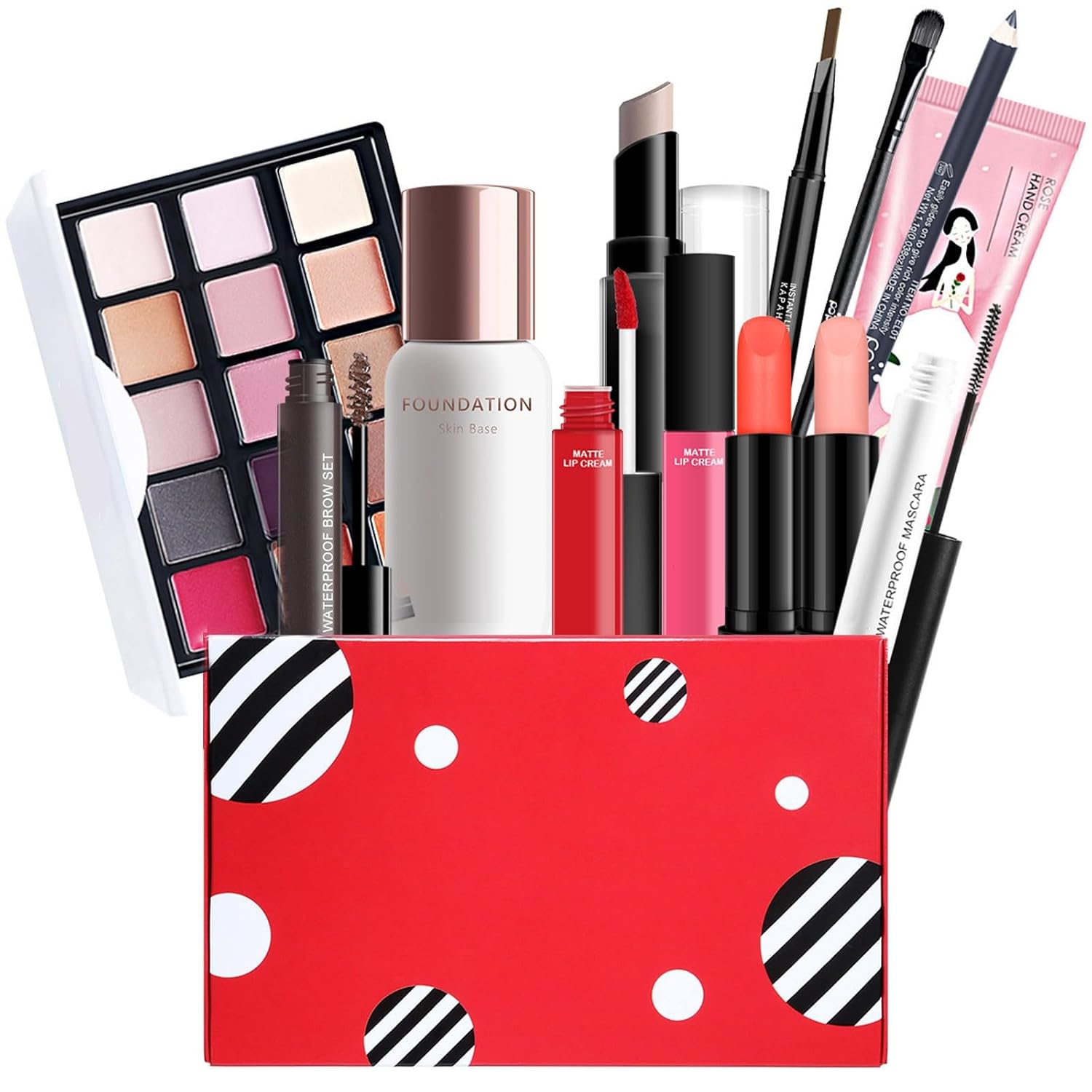 Girls Basic Cosmetics Set Lightweight Design 14-piece Set In A Box